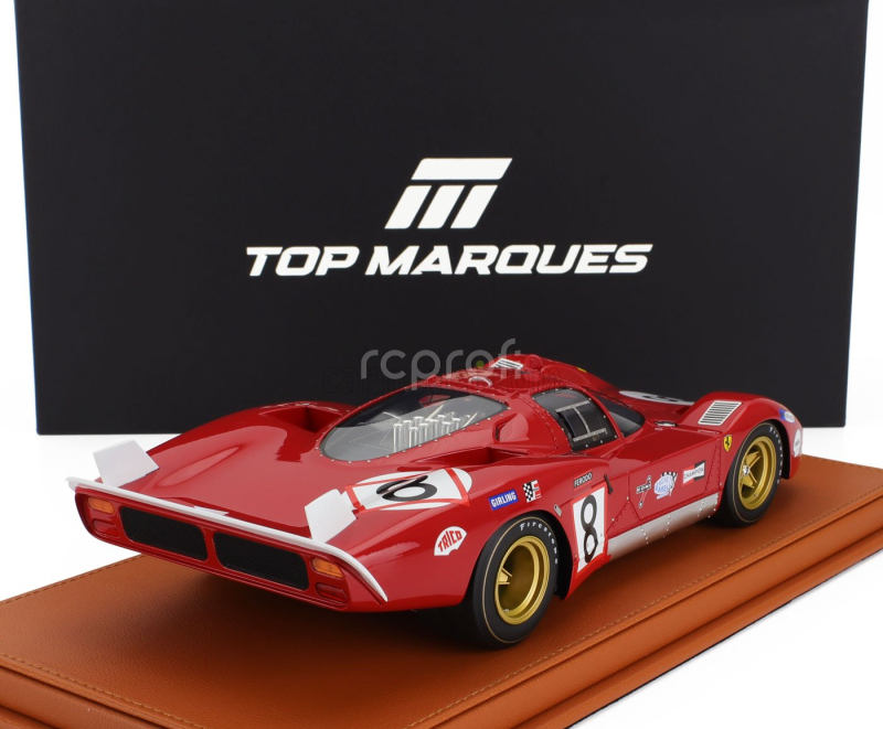 Topmarques Ferrari 512s 5.0l V12 Team Sefac Spa Ferrari N 8 24h Le Mans 1970 Arturo Merziario - Clay Regazzoni 1:18 Red