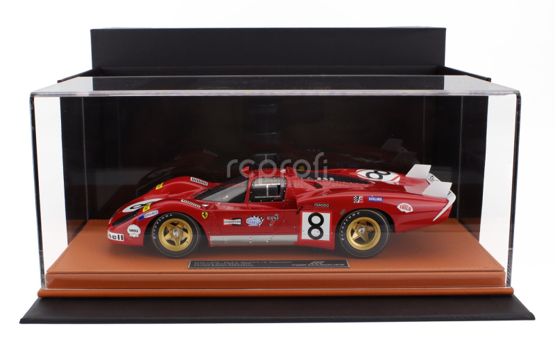 Topmarques Ferrari 512s 5.0l V12 Team Sefac Spa Ferrari N 8 24h Le Mans 1970 Arturo Merziario - Clay Regazzoni 1:18 Red