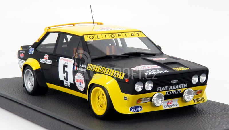 Topmarques Fiat 131 Abarth N 5 Winner Rally Tour De Corse 1977 B.darniche - A.mahe 1:18 Modrá Žlutá
