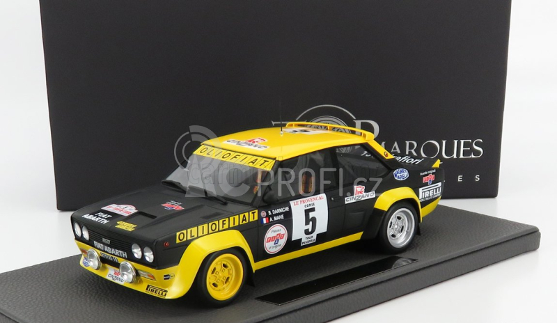 Topmarques Fiat 131 Abarth N 5 Winner Rally Tour De Corse 1977 B.darniche - A.mahe 1:18 Modrá Žlutá