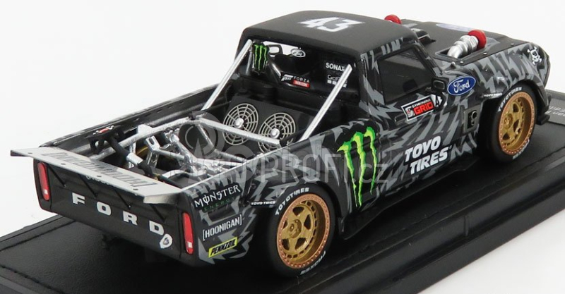 Topmarques Ford usa F-150 Pick-up N 43 Hoonigan 1977 Ken Block 1:43 Černá Bílá