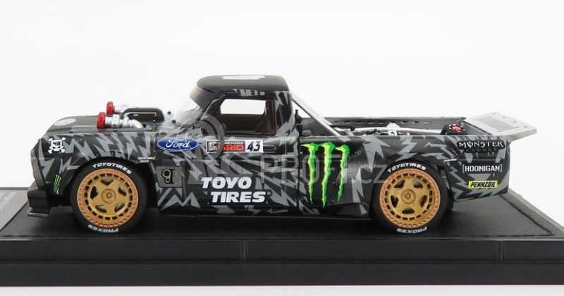 Topmarques Ford usa F-150 Pick-up N 43 Hoonigan 1977 Ken Block 1:43 Černá Bílá