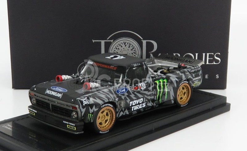 Topmarques Ford usa F-150 Pick-up N 43 Hoonigan 1977 Ken Block 1:43 Černá Bílá