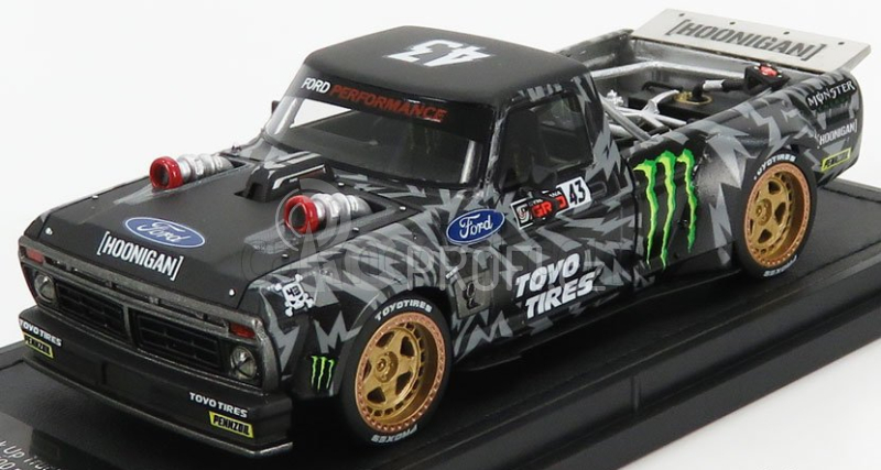 Topmarques Ford usa F-150 Pick-up N 43 Hoonigan 1977 Ken Block 1:43 Černá Bílá