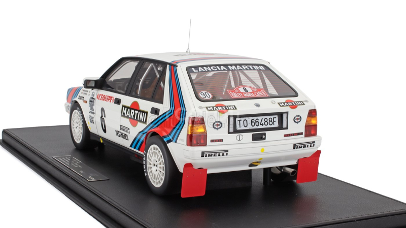 Topmarques Lancia Delta 4wd Team Martini Racing (night Version) N 6 Winner Rally Montecarlo 1987 Miki Biasion - Tiziano Siviero - Con Vetrina - With Showcase 1:12 Bílá Červená Modrá