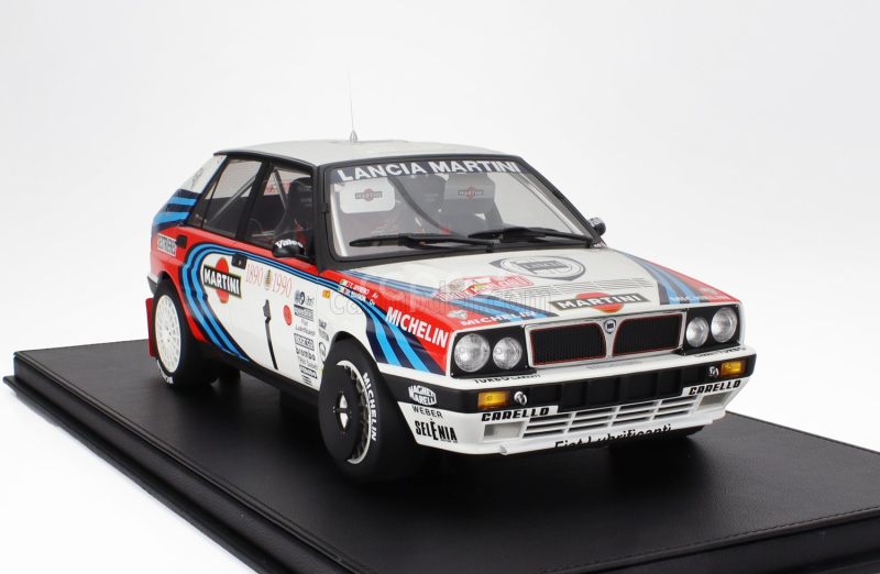 Topmarques Lancia Delta Hf Integrale 16v Martini N 1 3rd Rally Montecarlo 1990 M.biasion - T.siviero 1:12 Bílá Červená Modrá