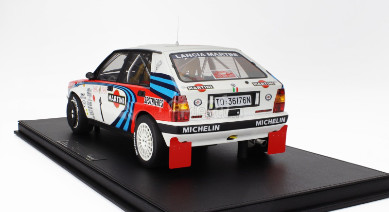 Topmarques Lancia Delta Hf Integrale 16v Martini N 1 3rd Rally Montecarlo 1990 M.biasion - T.siviero 1:12 Bílá Červená Modrá