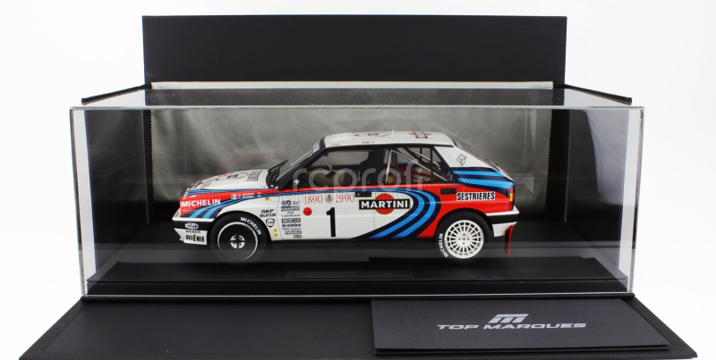 Topmarques Lancia Delta Hf Integrale 16v Martini N 1 3rd Rally Montecarlo 1990 M.biasion - T.siviero 1:12 Bílá Červená Modrá