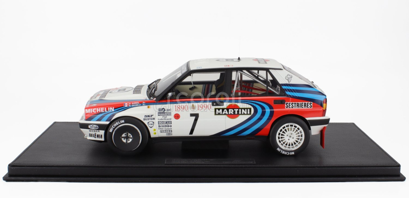 Topmarques Lancia Delta Hf Integrale Martini 16v N 7 Winner Rally Montecarlo 1990 D.auriol - B.occelli 1:12 Bílá Červená Modrá