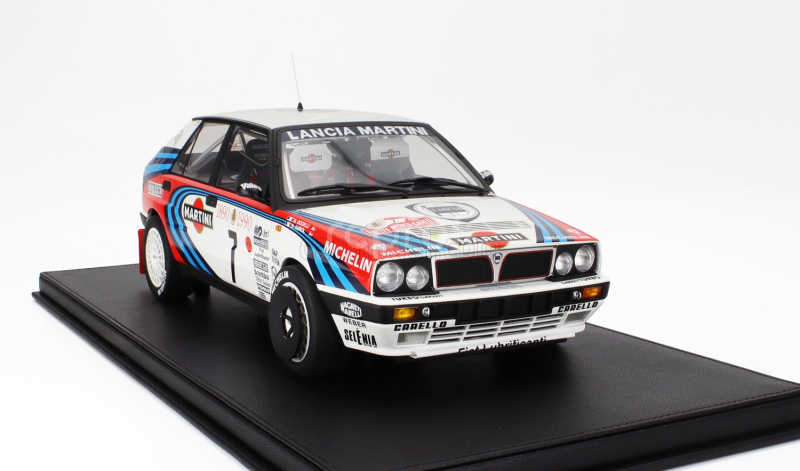 Topmarques Lancia Delta Hf Integrale Martini 16v N 7 Winner Rally Montecarlo 1990 D.auriol - B.occelli 1:12 Bílá Červená Modrá