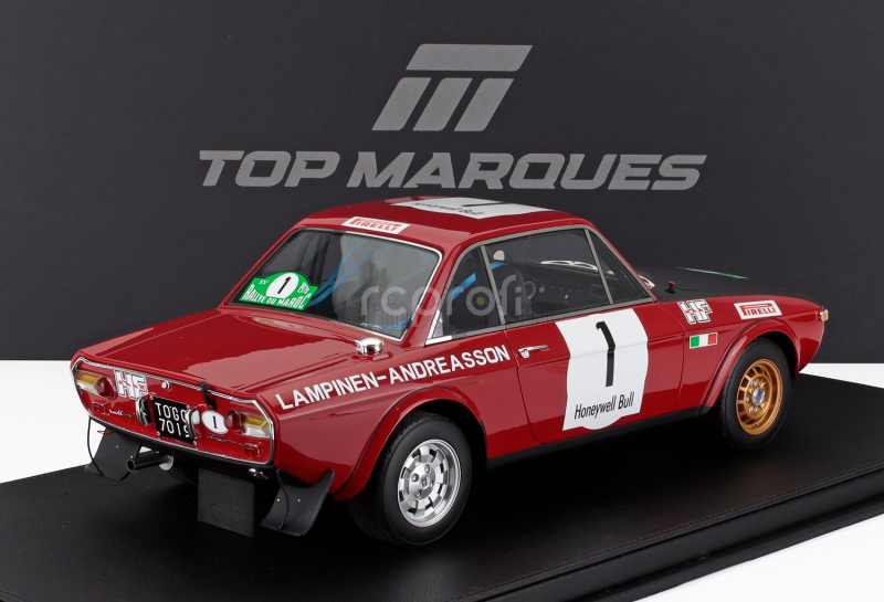 Topmarques Lancia Fulvia Hf 1600 Coupe (night Version) N 1 Winner Rally Du Maroc 1972 Simo Lampinen - Solve Andreasson 1:12 Červená Černá