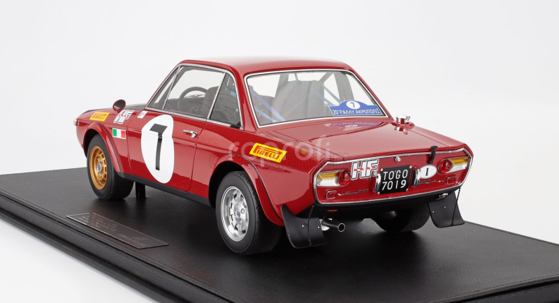 Topmarques Lancia Fulvia Hf 1600 Coupe (night Version) N 7 2nd Rally Acropolis 1972 Simo Lampinen - Bo Reinicke 1:12 Červená Bílá