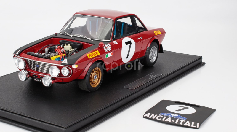 Topmarques Lancia Fulvia Hf 1600 Coupe (night Version) N 7 2nd Rally Acropolis 1972 Simo Lampinen - Bo Reinicke 1:12 Červená Bílá