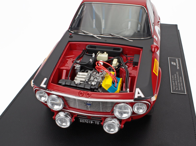 Topmarques Lancia Fulvia Hf 1600 Coupe (night Version) N 7 2nd Rally Acropolis 1972 Simo Lampinen - Bo Reinicke 1:12 Červená Bílá