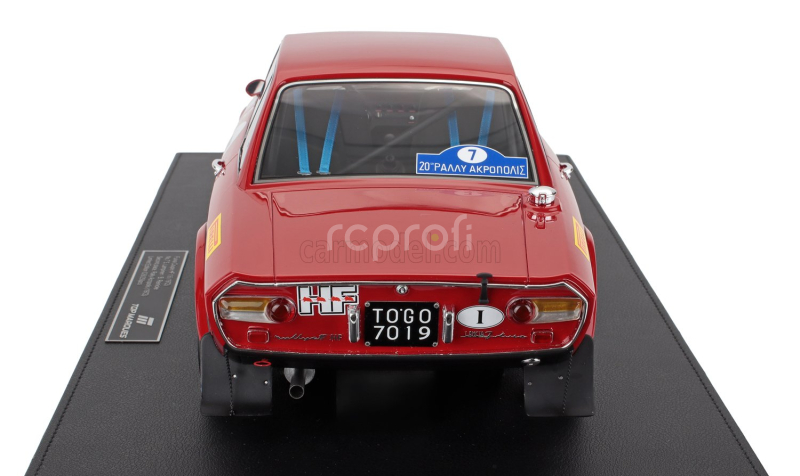 Topmarques Lancia Fulvia Hf 1600 Coupe (night Version) N 7 2nd Rally Acropolis 1972 Simo Lampinen - Bo Reinicke 1:12 Červená Bílá