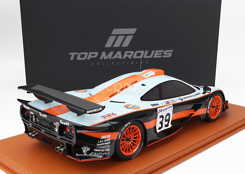 Topmarques Mclaren F 1 Gtr 6.0l V12 Team Gulf Davidoff Gtc Racing N 39 24h Le Mans 1997 R.bellm - A.g.scott - M.sekiya 1:12 Světle Modrá Červená