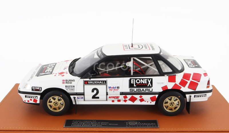 Topmarques Subaru Legacy Rs N 2 Winner British Rally 1993 Richard Burns - Robert Reid - Con Vetrina - With Showcase 1:18 Bílá