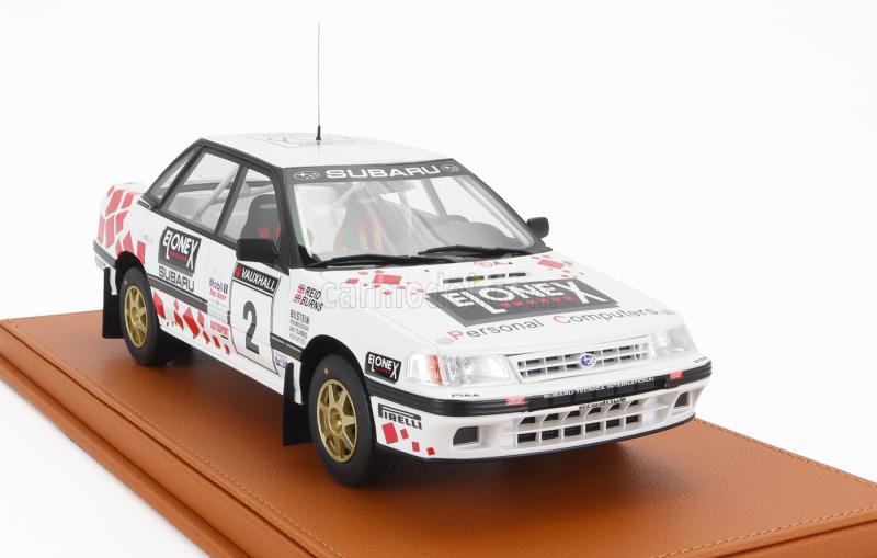 Topmarques Subaru Legacy Rs N 2 Winner British Rally 1993 Richard Burns - Robert Reid - Con Vetrina - With Showcase 1:18 Bílá