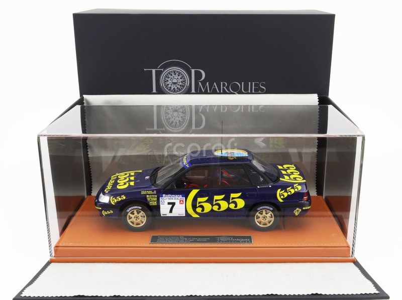 Topmarques Subaru Legacy Rs N 7 Winner Rally New Zealand 1993 Colin Mcrae - Derek Ringer - Con Vetrina - With Showcase 1:18 Modrá Žlutá