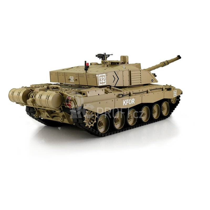 TORRO tank 1/16 RC CHALLENGER 2 písečná kamufláž - BB Airsoft+IR