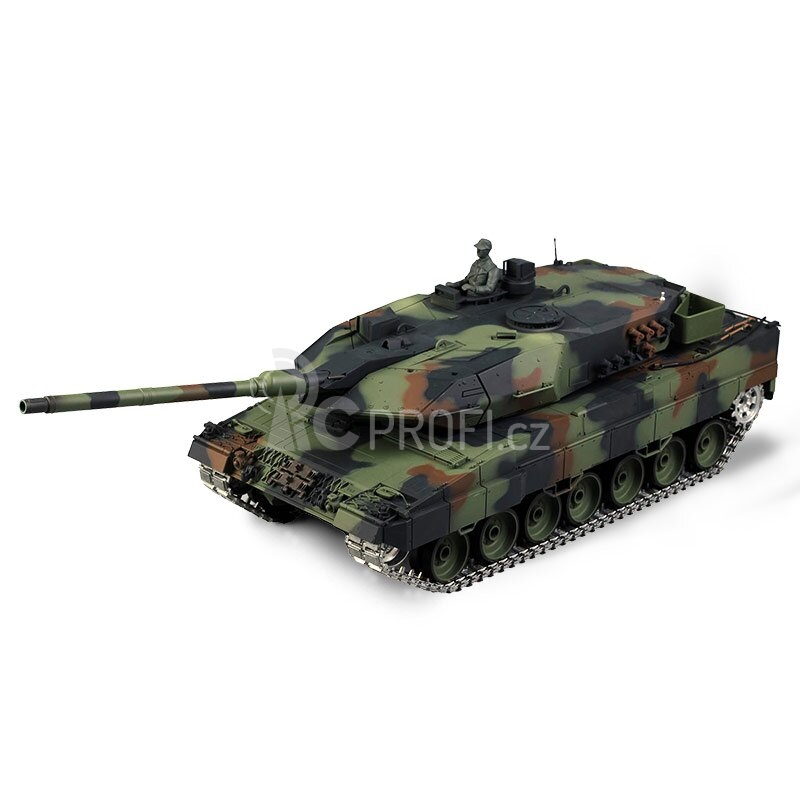 TORRO tank 1/16 RC LEOPARD 2A6 NATO kamufláž - BB Airsoft+IR (kovové pásy)