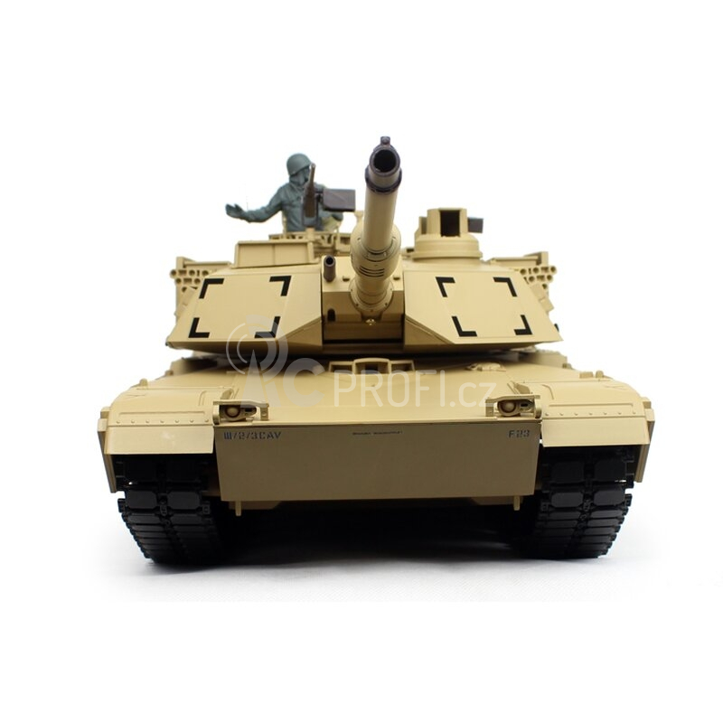 TORRO tank 1/16 RC M1A Abrams písečná kamufláž - BB Airsoft+IR (kovové pásy)