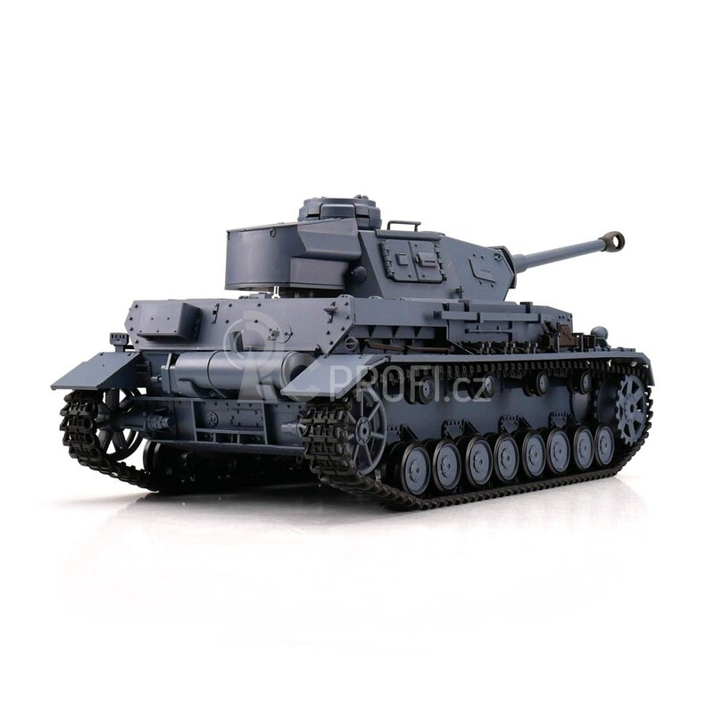 TORRO tank 1/16 RC PzKpfw IV provedení F2 šedá kamufláž - BB Airsoft+IR (kovové pásy)