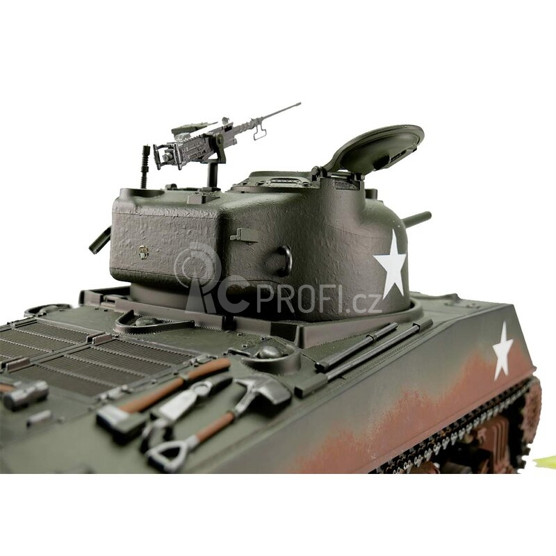 TORRO tank PRO 1/16 RC M4A3 Sherman 75mm zelená kamufláž - BB Airsoft