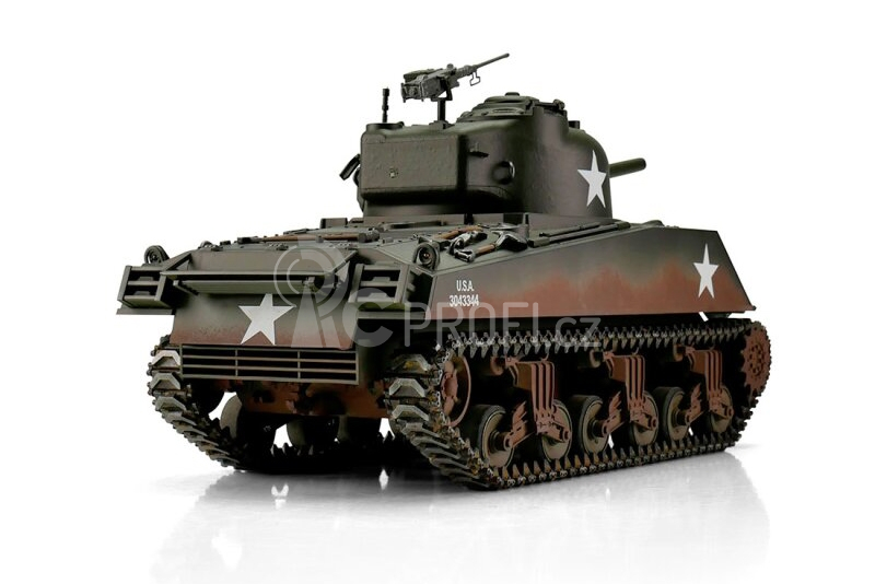 TORRO tank PRO 1/16 RC M4A3 Sherman 75mm zelená kamufláž - BB Airsoft