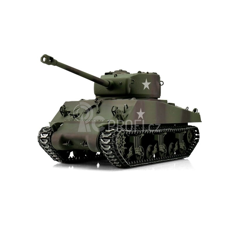 TORRO tank PRO 1/16 RC M4A3 Sherman 76mm maskovací kamufláž - BB Airsoft