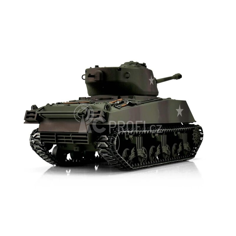 TORRO tank PRO 1/16 RC M4A3 Sherman 76mm maskovací kamufláž - BB Airsoft