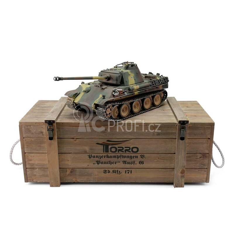 TORRO tank PRO 1/16 RC Panther G vícebarevná kamufláž - infra IR - Servo