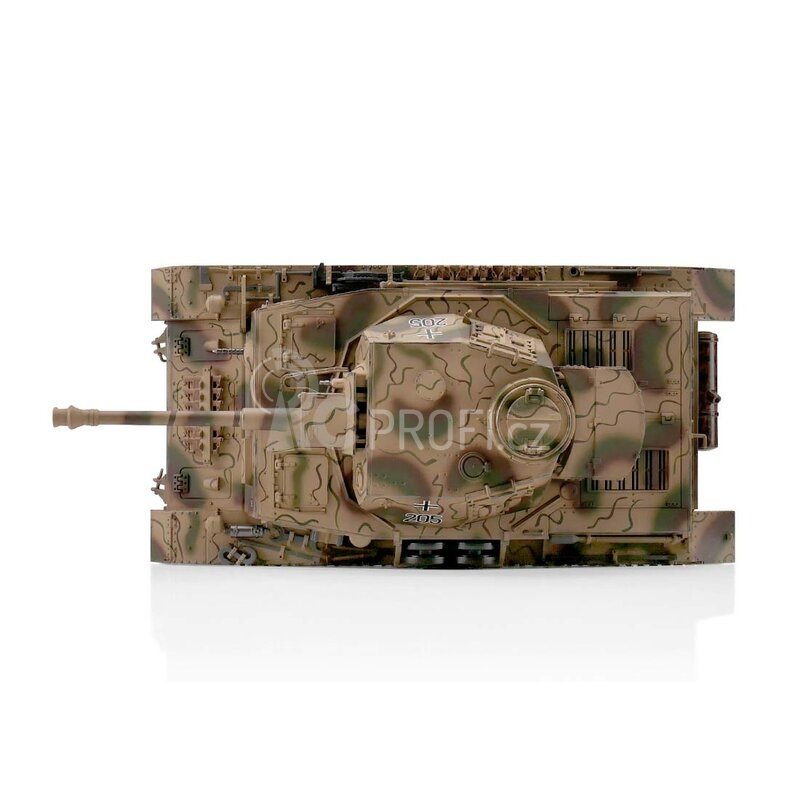 TORRO tank PRO 1/16 RC PzKpfw IV provedení G vícebarevná kamufláž - BB Airsoft