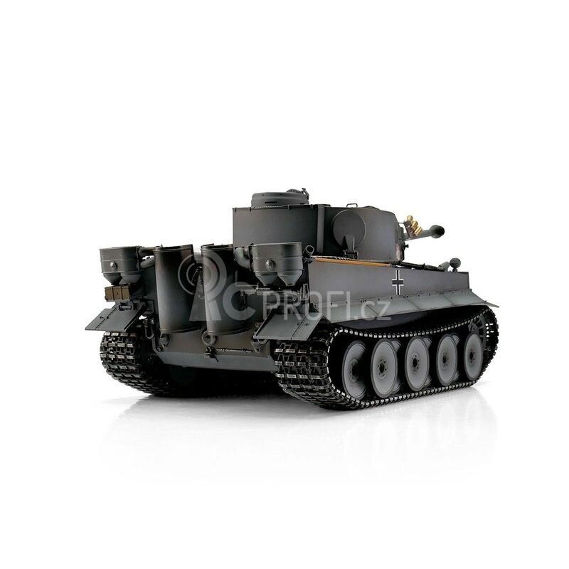 TORRO tank PRO 1/16 RC Tiger I dřívejší verze šedá kamufláž - BB - kouř z hlavně