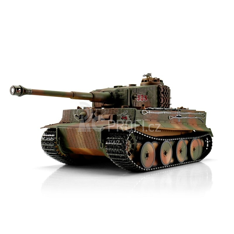 TORRO tank PRO 1/16 RC Tiger I střední verze vícebarevná kamufláž - infra IR - Servo