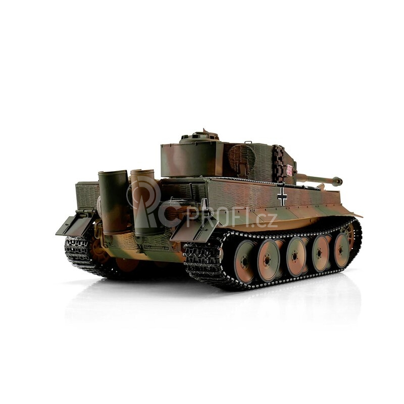 TORRO tank PRO 1/16 RC Tiger I střední verze vícebarevná kamufláž - infra IR - Servo