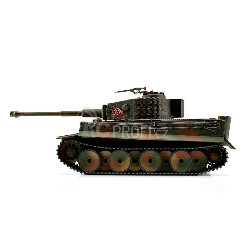 TORRO tank PRO 1/16 RC Tiger I střední verze vícebarevná kamufláž - infra IR - Servo