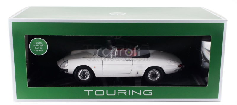 Touring modelcars Alfa romeo Duetto Spider 1600 Coda Tonda 1966 1:18 Bílá Černá
