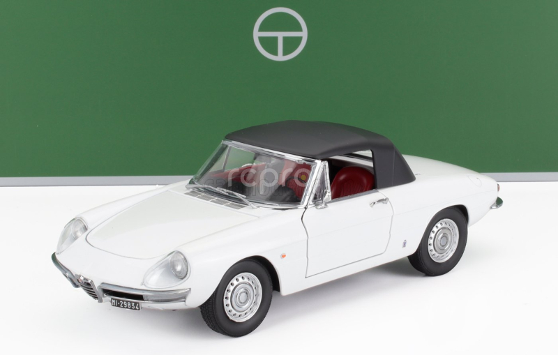 Touring modelcars Alfa romeo Duetto Spider 1600 Coda Tonda 1966 1:18 Bílá Černá