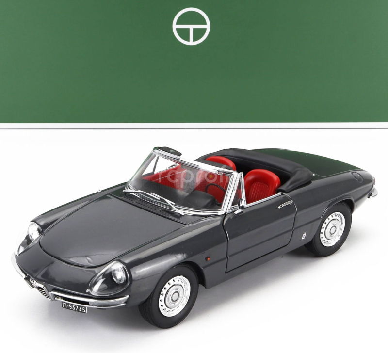 Touring modelcars Alfa romeo Duetto Spider 1600 Coda Tonda 1966 1:18 Grafitová Šedá