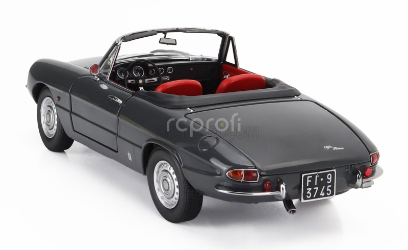 Touring modelcars Alfa romeo Duetto Spider 1600 Coda Tonda 1966 1:18 Grafitová Šedá