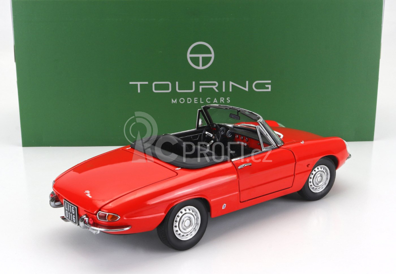 Touring modelcars Alfa romeo Duetto Spider 1600 Coda Tonda 1966 1:18 Red