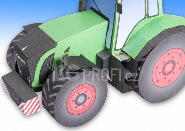 Traktory - zemědělská technika - 3 papírové modely