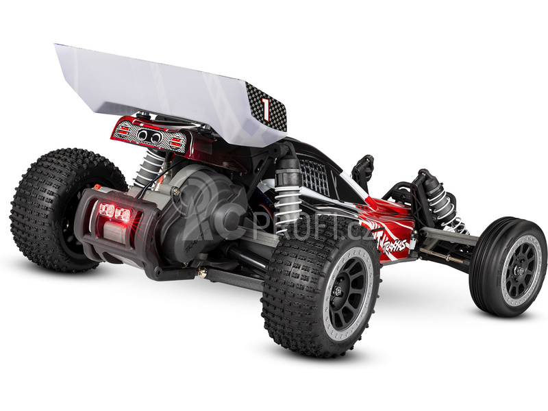 RC auto Traxxas Bandit 1:10 RTR s LED osvětlením, červeno-černá