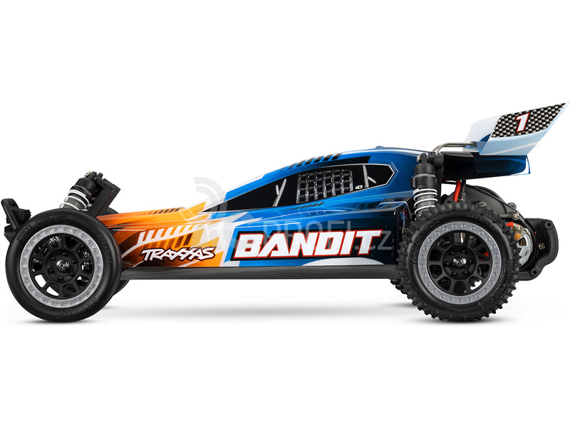 RC auto Traxxas Bandit 1:10 RTR s LED osvětlením, červeno-černá