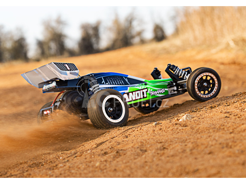 RC auto Traxxas Bandit 1:10 RTR s LED osvětlením, červeno-černá