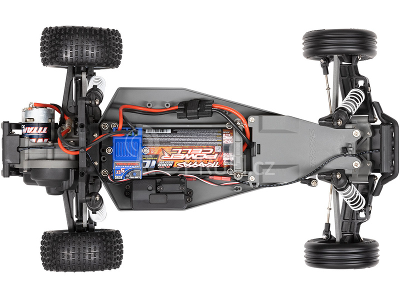 RC auto Traxxas Bandit 1:10 RTR s LED osvětlením, červeno-černá