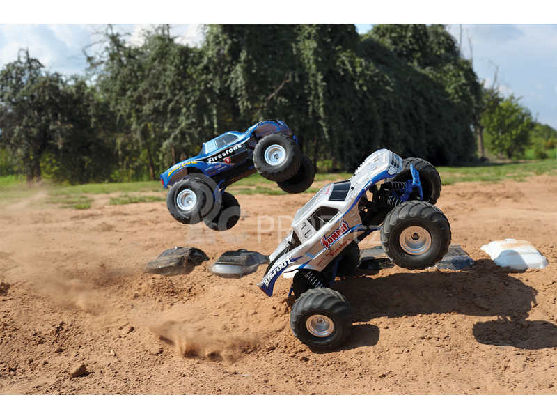 RC auto Traxxas Big Foot 1:10 RTR, bílomodročervená