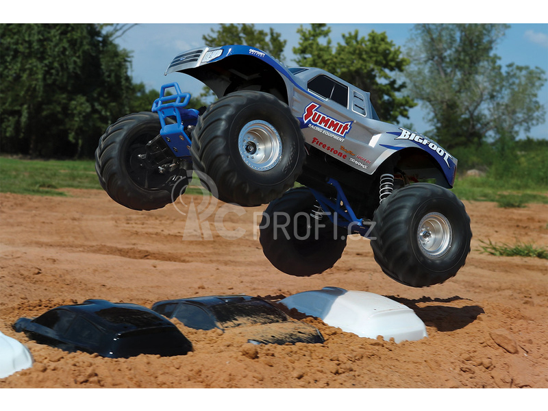 RC auto Traxxas Big Foot 1:10 RTR, bílomodročervená