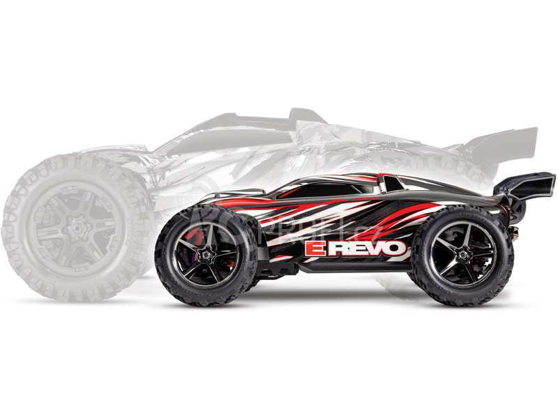 RC auto Traxxas E-Revo 1:16 RTR, červeno-modrá